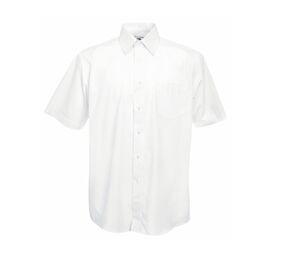 Fruit of the Loom SC415 - Popeline overhemd met korte mouwen White