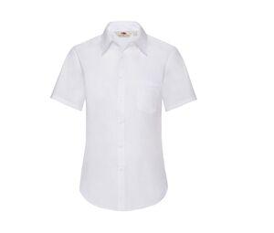 Fruit of the Loom SC416 - Lady-fit poplin short sleeve shirt White
