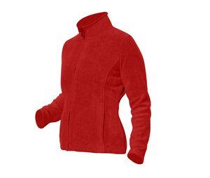 Starworld SW750 - Women's Straight Sleeve Big Zip Sweatshirt Bright Red
