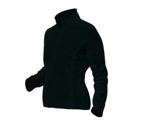 Starworld SW750 - Women's Straight Sleeve Big Zip Sweatshirt Black