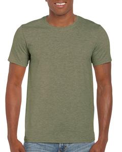 Gildan GN640 - T-Shirt Homem 64000 Softstyle Heather Military Green
