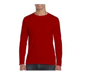 GILDAN GN644 - Adult Long Sleeves T-Shirt Softstyle Red