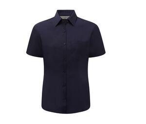Russell Collection JZ35F - Damen Bluse Popeline Navy
