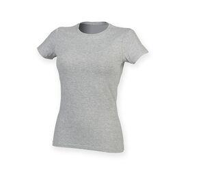 Skinnifit SK121 - "Feel Good" Damen T-Shirt Heather Grey