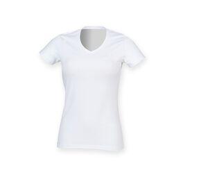 Skinnifit SK122 - Camiseta cuello v Feel Wet Wer Mujer Blanca