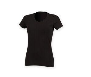 Skinnifit SK122 - Camiseta cuello v Feel Wet Wer Mujer Negro
