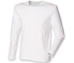 SF Men SF124 - Langarmes Stretch-T-Shirt von Männern Weiß