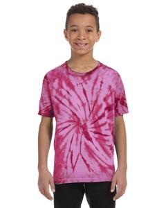 Tie-Dye CD101Y - Youth 5.4 oz., 100% Cotton Spider Tie-Dyed T-Shirt Spider Pink