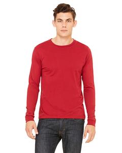 Bella+Canvas 3501 - Men’s Jersey Long-Sleeve T-Shirt Cardinal