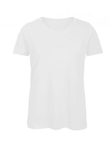 B&C BC043 - Camiseta de Algodón Orgánnico para Mujer Blanca