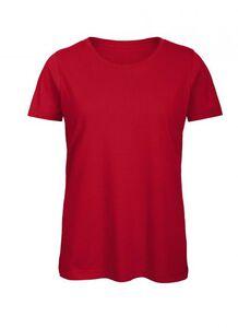 B&C BC043 - Camiseta de Algodón Orgánnico para Mujer Red