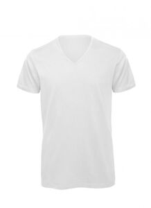 B&C BC044 - Herrenbioletten-Baumwoll-T-Shirt Weiß