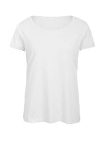 B&C BC056 - Camiseta de Tres Mezclas para Mujer Blanca