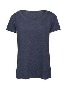 B&C BC056 - Tri-Blend T-Shirt für Damen Heather Navy