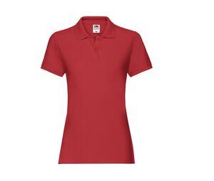 Fruit of the Loom SC386 - Women's Cotton Polo Shirt Red