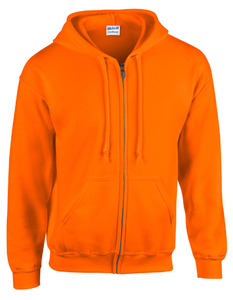 Gildan G18600 - Heavy Blend Zip Through Hood Safety Orange
