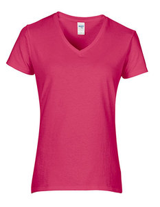 Gildan G4100VL - Premium Ringspun Cotton V-Neck T-Shirt Ladies Heliconia