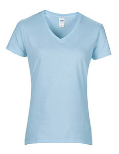 Gildan G4100VL - Premium Ringspun Cotton V-Neck T-Shirt Ladies Light Blue