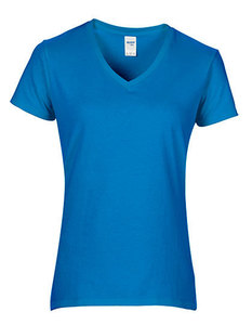 Gildan G4100VL - Premium Ringspun Cotton V-Neck T-Shirt Ladies Sapphire
