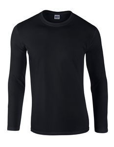 Gildan G64400 - Long Sleeve Softstyle Ringspun Cotton T-Shirt Mens Black