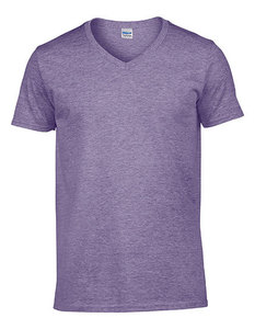 Gildan G64V00 - Softstyle Ringspun Cotton T-Shirt V-Neck Heather Purple