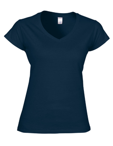 Gildan G64V00L - Ladies V-Neck Softstyle Ringspun Cotton T-Shirt Navy