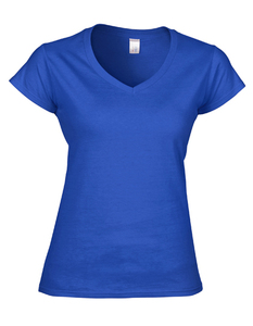 Gildan G64V00L - Ladies V-Neck Softstyle Ringspun Cotton T-Shirt Royal