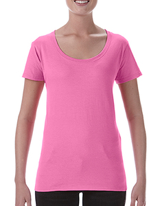 Gildan G64550L - Softstyle Ringspun Cotton Deep Scoop T-Shirt Ladies Graphite Heather