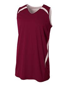 A4 A4N2372 - Adult Double Double Reversible Jersey Maroon/White