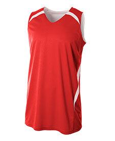 A4 A4N2372 - Adult Double Double Reversible Jersey Scarlet/White