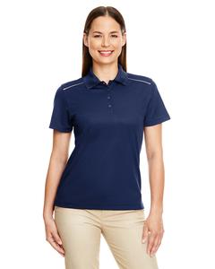 Core 365 78181R - Ladies Radiant Performance Piqué Polo with Reflective Piping Classic Navy