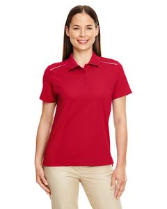 Core 365 78181R - Ladies Radiant Performance Piqué Polo with Reflective Piping Classic Red