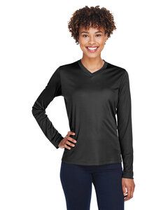 Team 365 TT11WL - Ladies Zone Performance Long-Sleeve T-Shirt Black