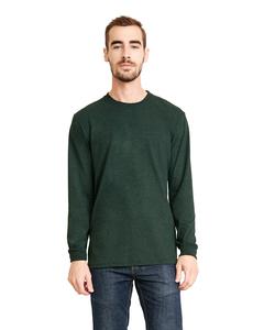 Next Level 6411 - Unisex Sueded Long-Sleeve Crew Heather Forest Green