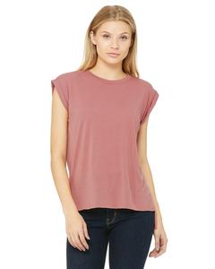 Bella+Canvas 8804 - Ladies Flowy Muscle T-Shirt with Rolled Cuff Mauve