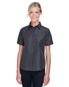 Harriton M580W - Ladies Key West Short-Sleeve Performance Staff Shirt Dark Charcoal