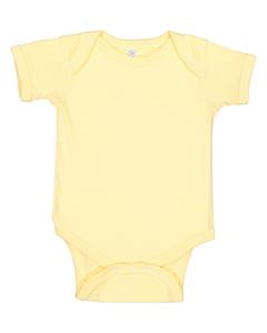 Rabbit Skins 4400 - Infant 5 oz. Baby Rib Lap Shoulder Bodysuit Banana