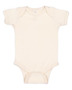 Rabbit Skins 4400 - Infant 5 oz. Baby Rib Lap Shoulder Bodysuit Natural