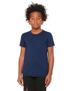 Bella+Canvas 3413Y - Youth Triblend Short-Sleeve T-Shirt Navy Triblend