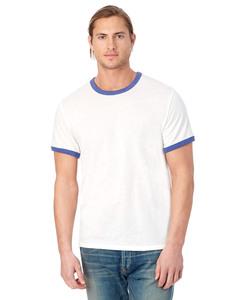 Alternative Apparel 5103BP - Unisex Vintage Jersey Keeper Ringer T-Shirt White/Vnt Roy