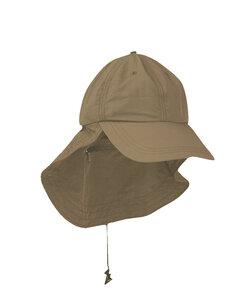 Adams EOM101 - 6-Panel UV Low-Profile Cap with Elongated Bill and Neck Cape Blanca