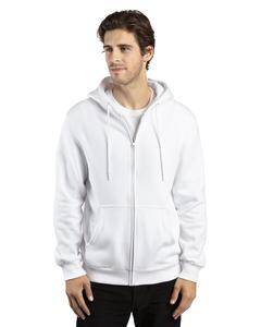 Threadfast 320Z - Unisex Ultimate Fleece Full-Zip Hooded Sweatshirt Blanc