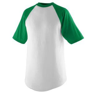 Augusta Sportswear 423 - Short Sleeve Baseball Jersey White/Kelly