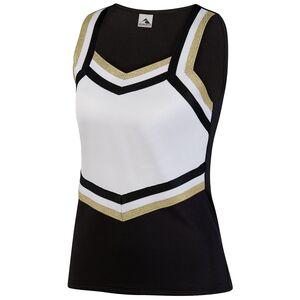 Augusta Sportswear 9140 - Ladies Pike Shell Black/ White/ Metallic Gold