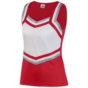 Augusta Sportswear 9140 - Ladies Pike Shell Red/ White/ Metallic Silver