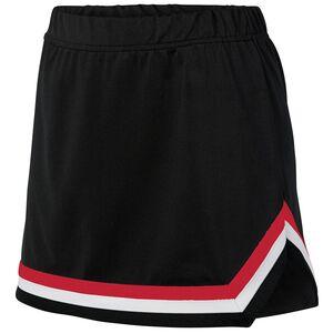 Augusta Sportswear 9146 - Girls Pike Skirt Black/Red/White