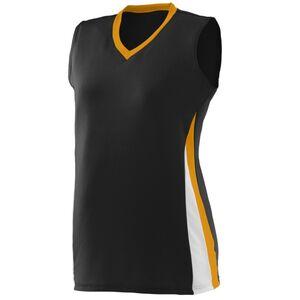 Augusta Sportswear 1355 - Ladies Tornado Jersey Black/Gold/White