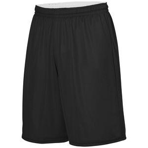 Augusta Sportswear 1407 - Youth Reversible Wicking Short Negro / Blanco