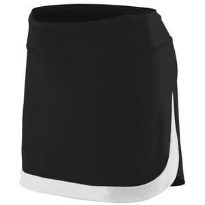 Augusta Sportswear 2411 - Girls Action Color Block Skort Negro / Blanco