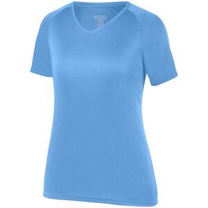 Augusta Sportswear 2792 - Ladies Attain Raglan Sleeve Wicking Tee Columbia Blue